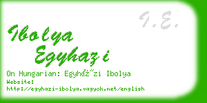 ibolya egyhazi business card